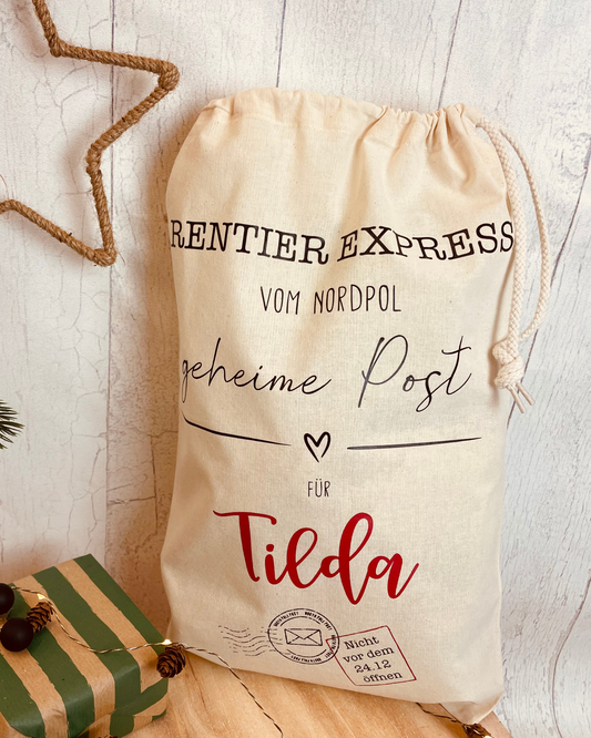 Nikolaus-Sack „Rentier Express“ – Geheime Post vom Nordpol
