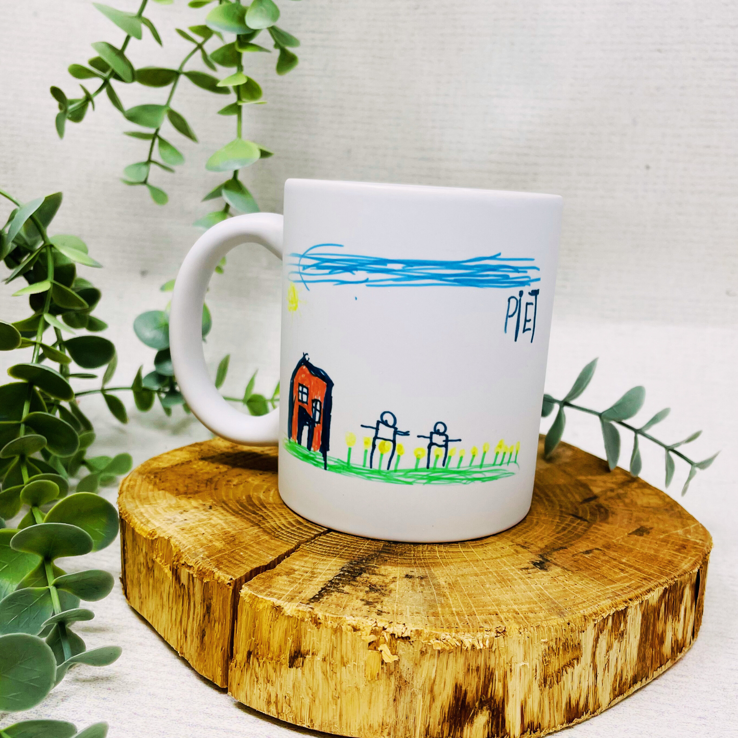 Kaffeetasse mit selbstgemaltem Bild - für Erzieherin oder Lehrerin - Geschenk zum Abschied aus der Schule - persönliches Geschenk DIY