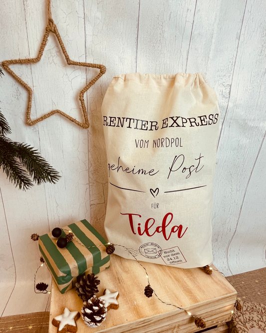 Nikolaus-Sack „Rentier Express“ – Geheime Post vom Nordpol