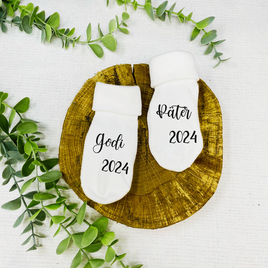 Schwangerschaft verkünden - Babysocke bedruckt - mit oder ohne Geschenkbox - Du wirst Oma Opa Tante Onkel 2024