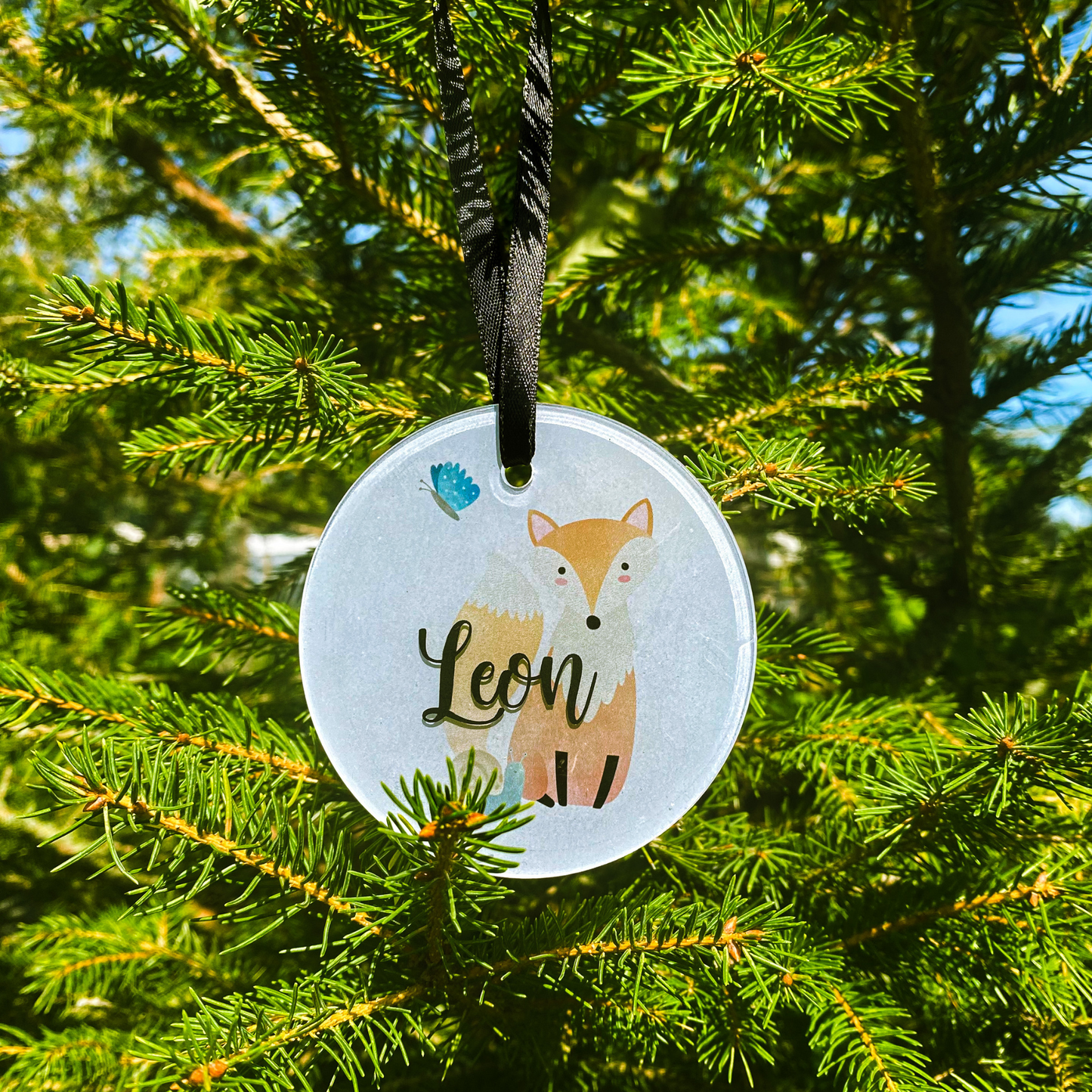 Anhänger mit Namen - Weihnachtsmotive - aus Acryl - personalisiert mit Name - auch toll als Platzkarte - Geschenk - Tannenbaum - Türkranz