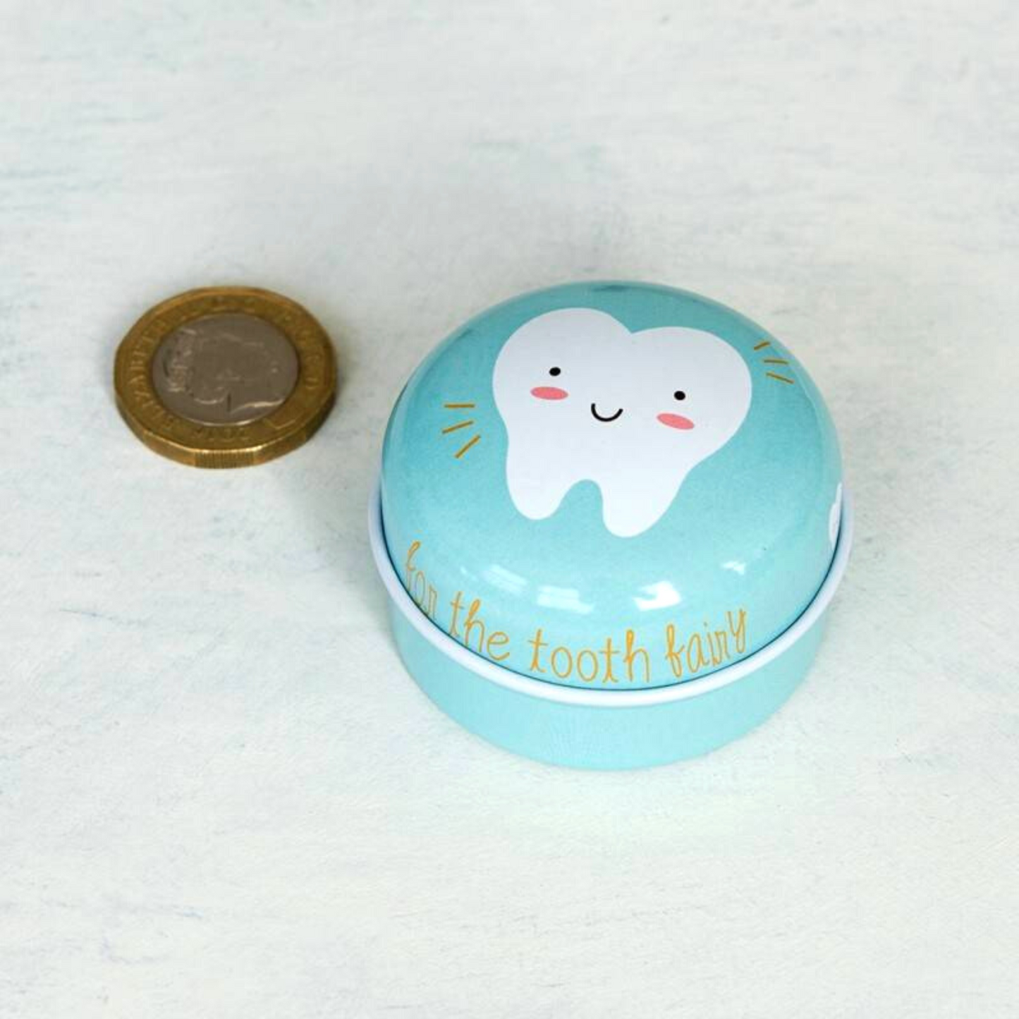 kleine Dose - Metall - Aufbewahrung für Milchzähne - Zahnfee - personalisiert mit Namen - rot oder mint -