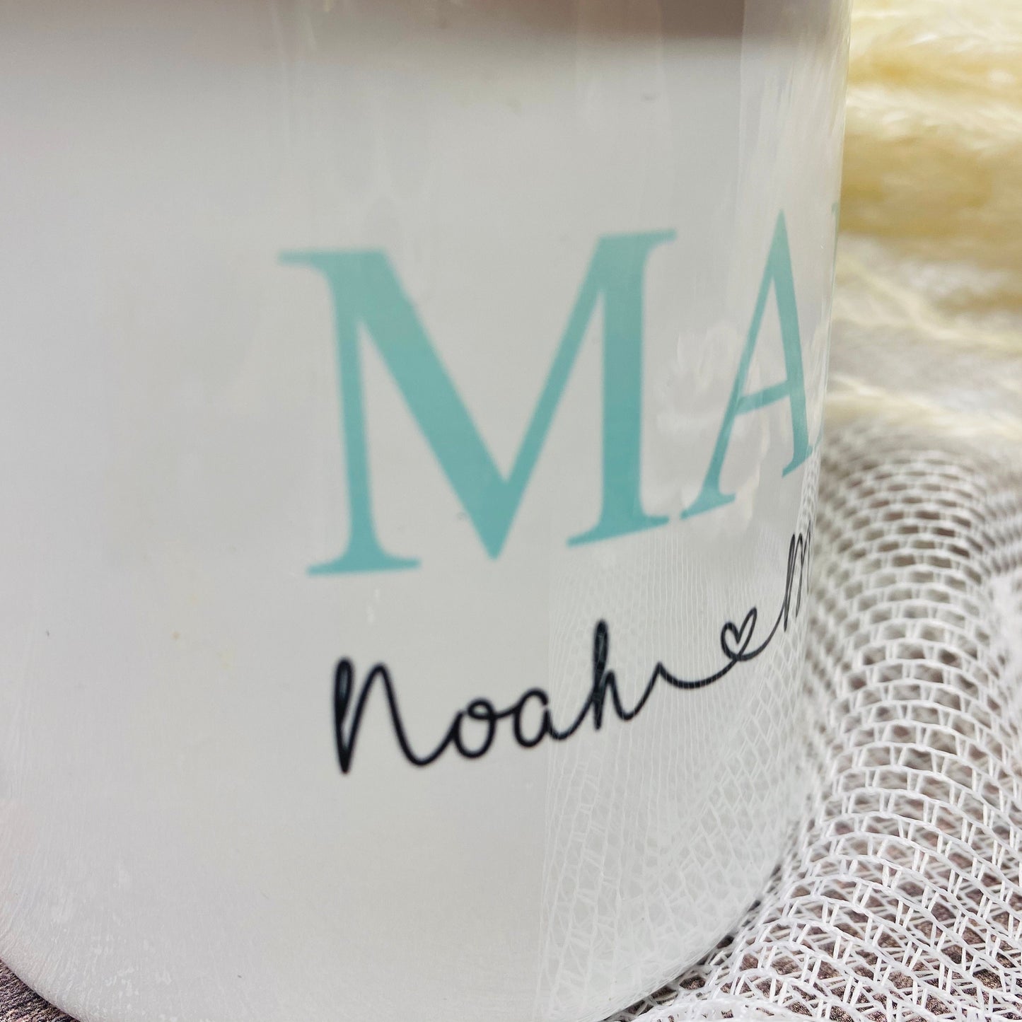 Mama Tasse Emaille personalisiert mit Namen - Farbe wählbar - Kaffeetasse Becher - Geschenk Mama