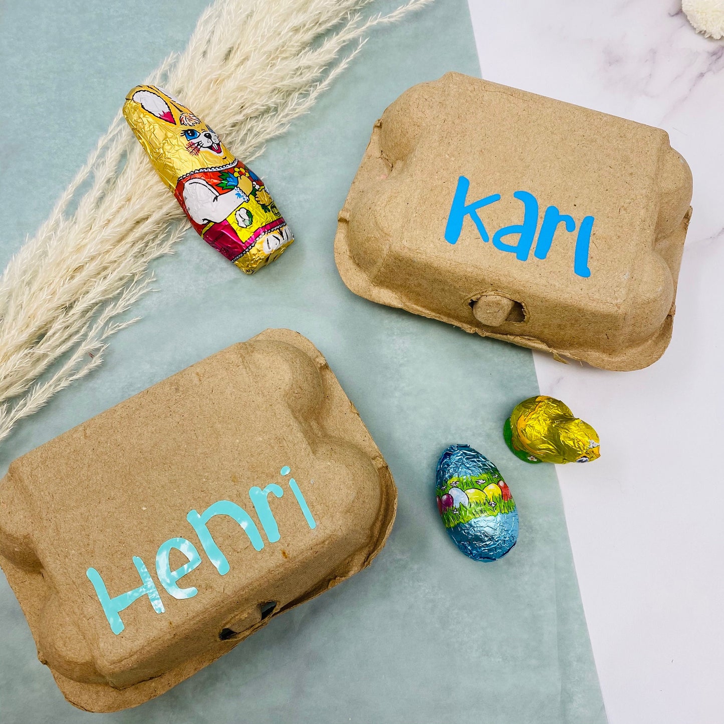 Geschenk für Kinder - Kreide Set im personalisierten Eierkarton Geburtstag