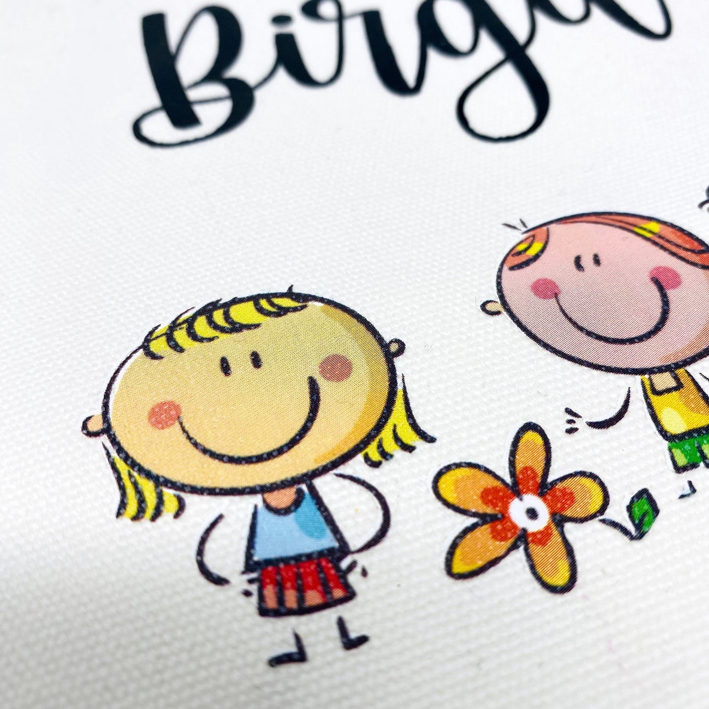 Geschenk Erzieherin Tagesmutter Kindergarten Mama - Kosmetiktasche personalisiert mit Namen schwarz