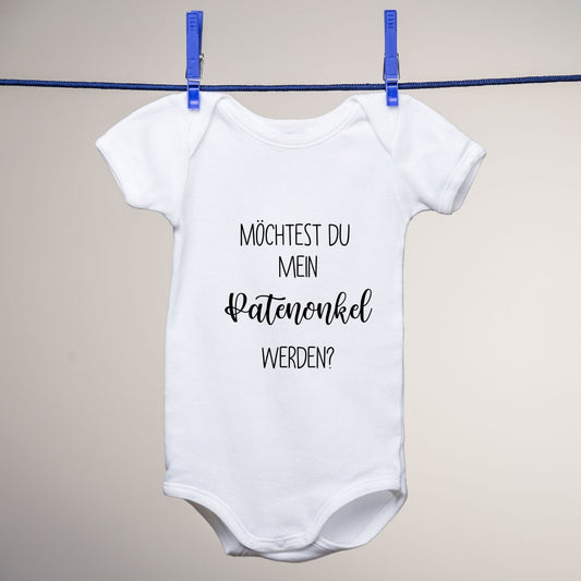 Patenonkel fragen Babybody bedruckt - Möchtest du meine Patentante werden - auch für den Tante
