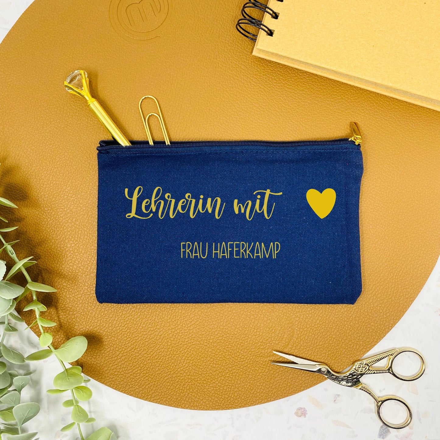 Mäppchen 2 Stück - Geschenk Erzieherin personalisiert - 5 Farben - Stiftemäppchen als Abschiedsgeschenk auch für die Lehrerin
