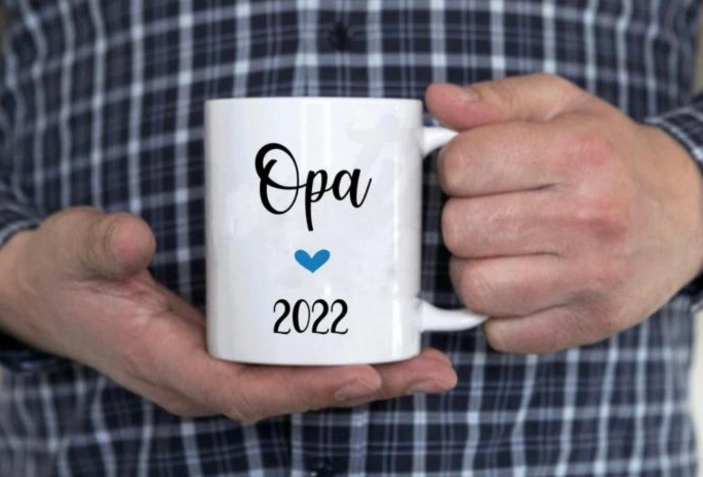 Tasse Opa 2024 personalisiert - Schwangerschaftsverkündung Geschenk Vater auch mit Namen