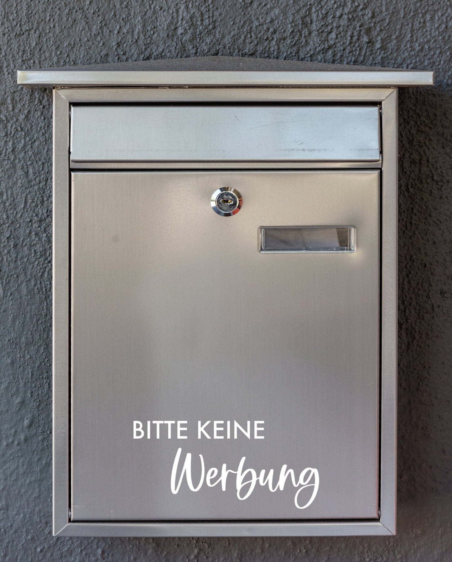 Aufkleber Briefkasten "Bitte keine Werbung" in verschiedenen Größen - weiß oder schwarz, Design 2