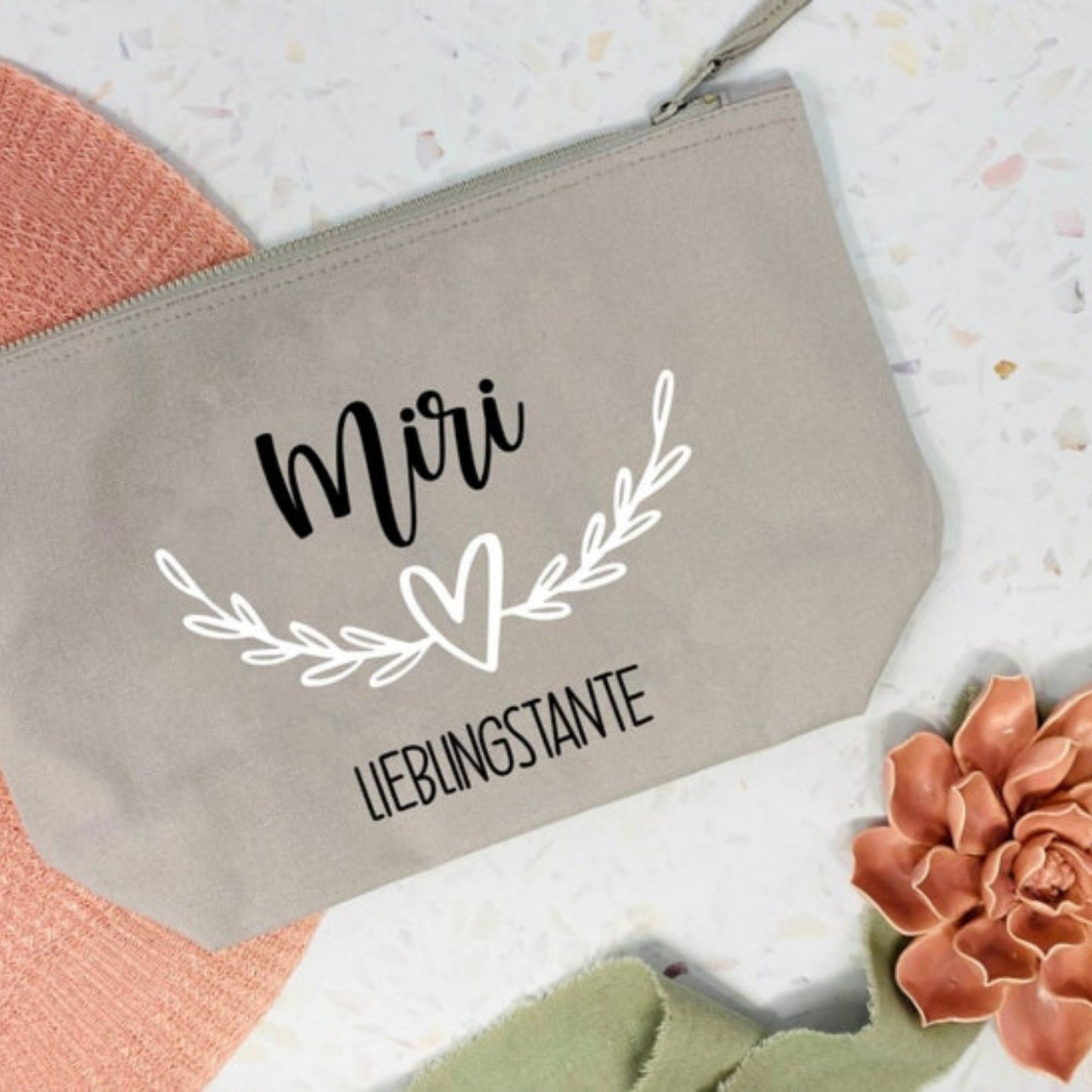 Geschenk für die Schwester - personalisierter Kosmetikbeutel - Schwesterherz Lieblingsschwester beste Schwester