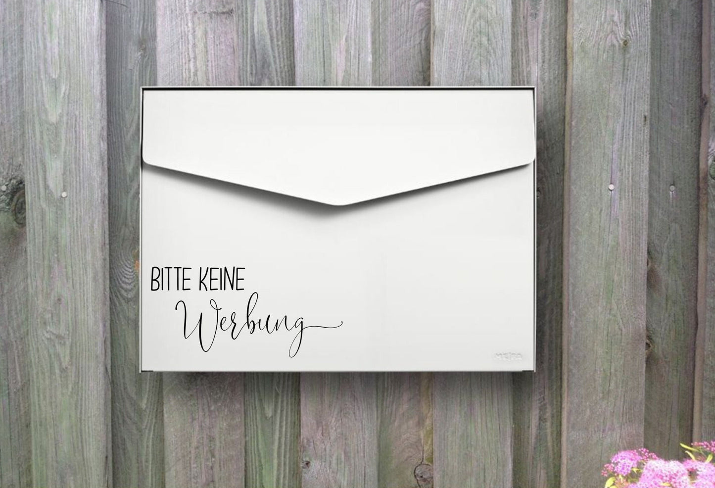 Aufkleber Briefkasten "Bitte keine Werbung" in verschiedenen Größen - weiß oder schwarz, Design 1