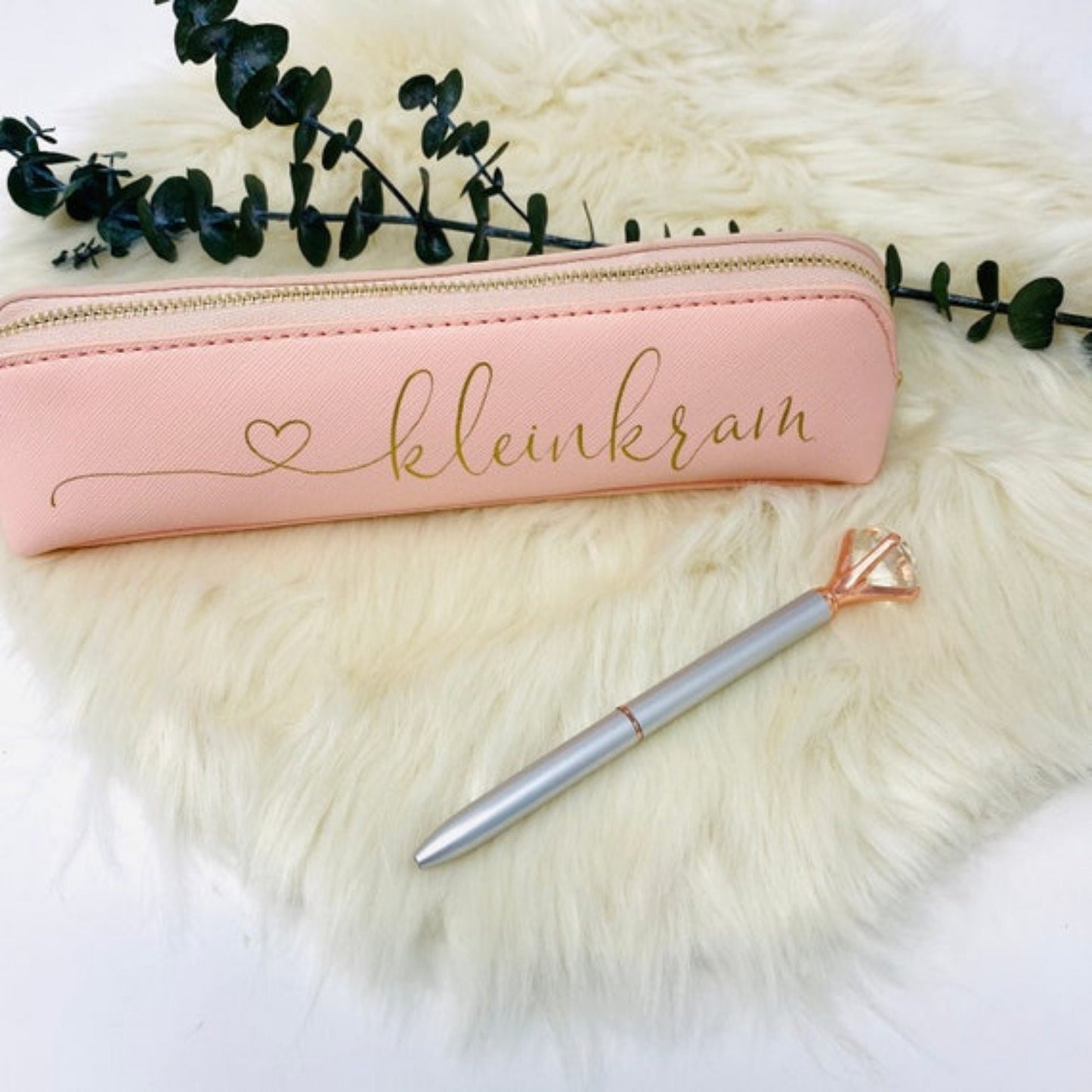 Geschenk zum Muttertag Mäppchen personalisiert rosa gegen Unordnung in der Handtasche Stifteetui personalisiert