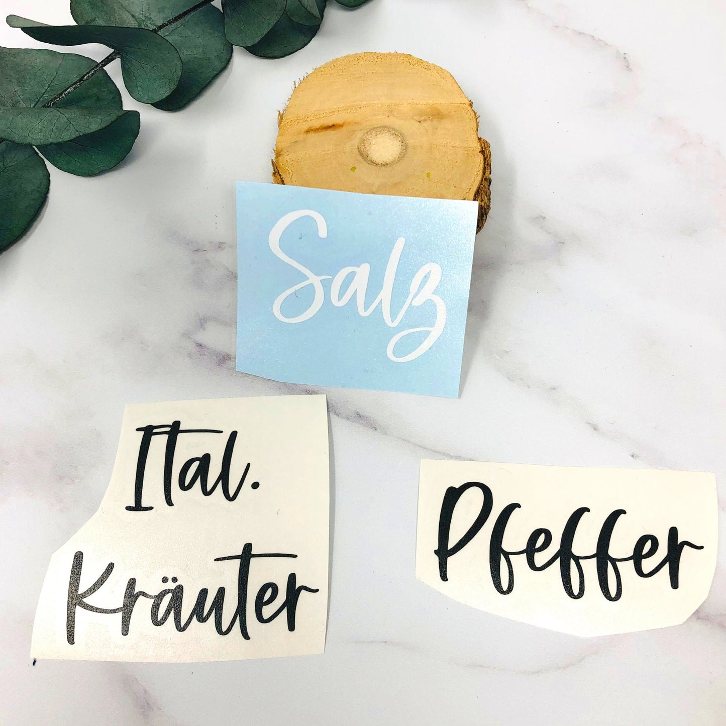 Vinyl Sticker - verschiedene Farben - Aufkleber für den Küchenschrank - Selbstgemachtes - Badezimmer - Ordnung - 3er oder 5er Set